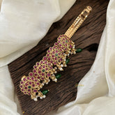 Premium Gold Look Alike Hair clip - Green Bead -G11290